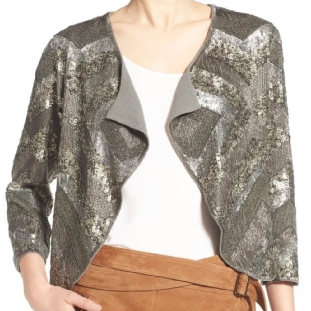 Olivia Palermo Chelsea 28 Sequins Jacket XS